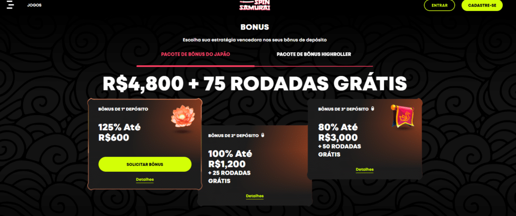 Bônus primeiro depósito